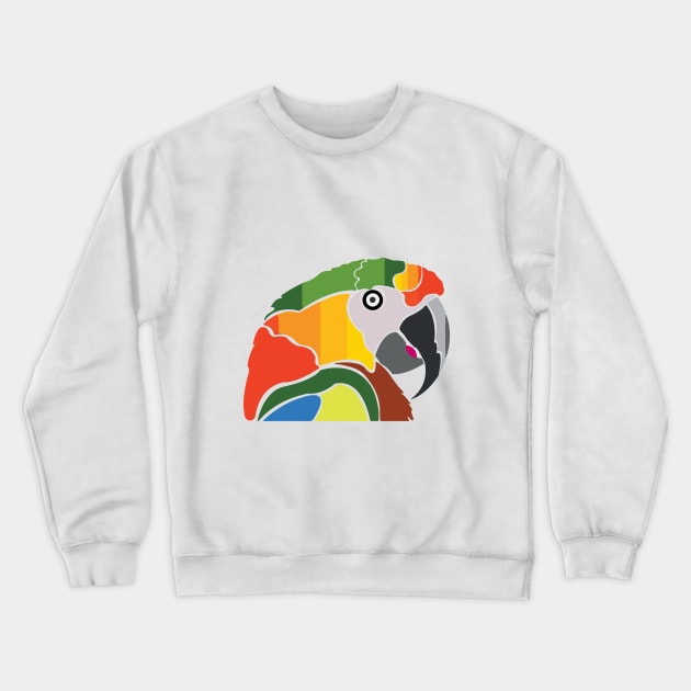 Macaw Crewneck Sweatshirt by HiCuteVision